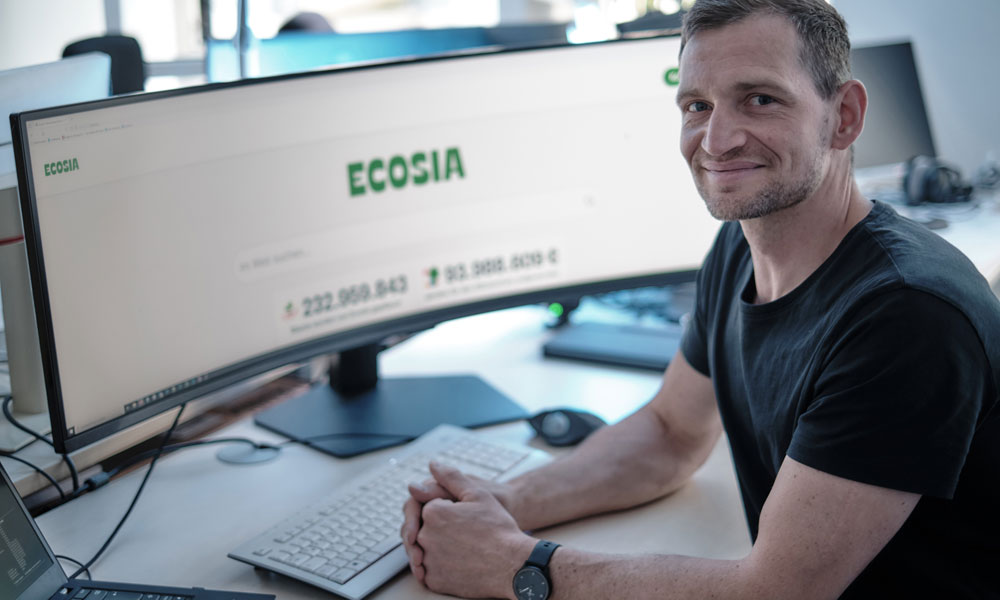 Am UK Dresden wird die umweltfreundliche Suchmaschine Ecosia standardmäßig genutzt.