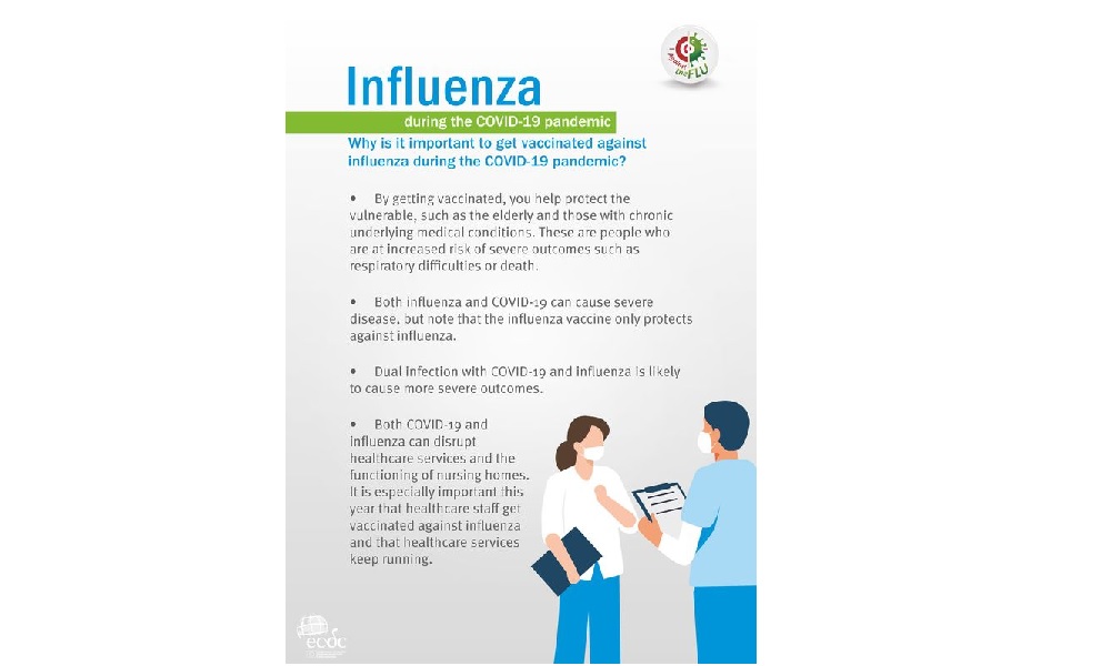 Das European Centre for Disease Prevention and Control informierrt auf twitter mit diesem Poster - ECDC Influenza @ECDC_Flu
