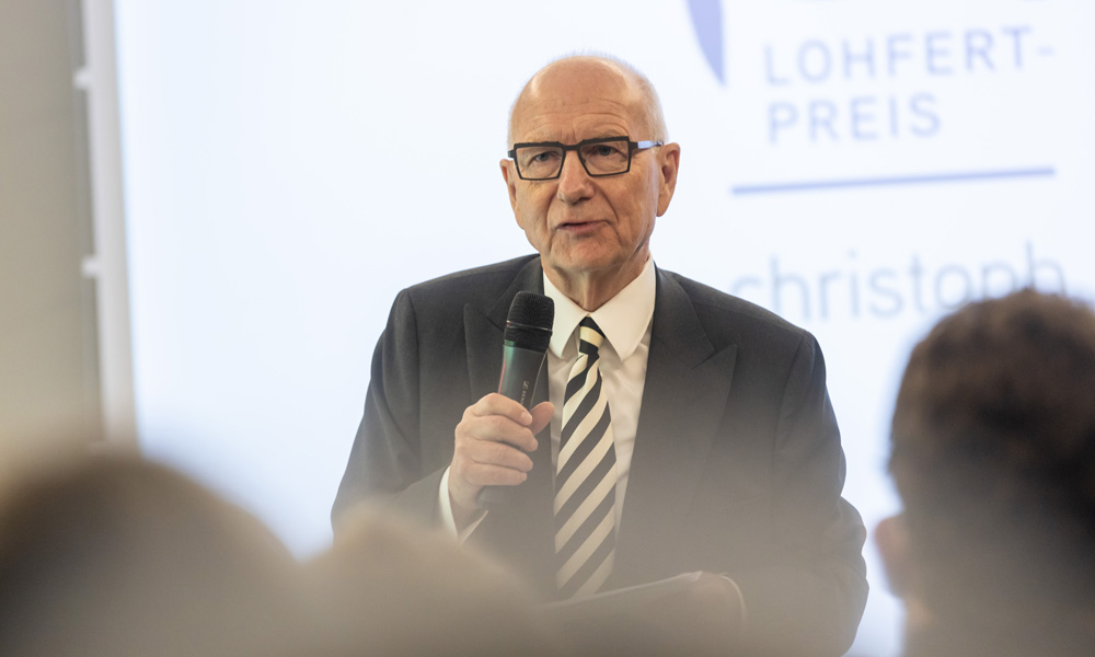 Kennt die Geschichte des Lohfert-Preises wie kein Zweiter: Der GWK-Präsident und Kuratoriumsvorsitzende Prof. Heinz Lohmann